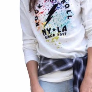 NWT UNSWEETENED NYC Long Sleeve Rock N’Roll Tee